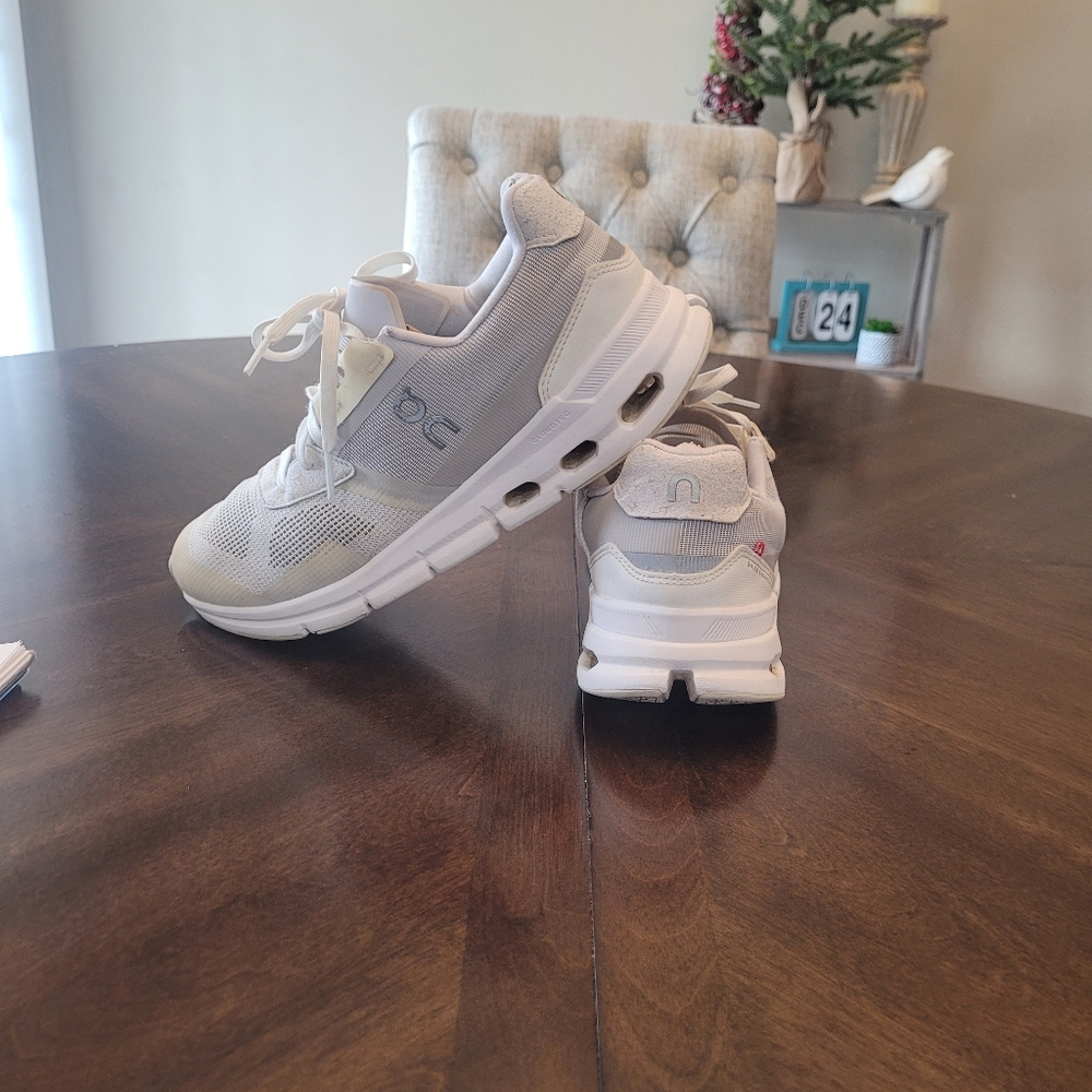 On Cloud Cloudrift Running White Sand Sneakers - image 4